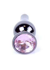 MyLove Toys Jewellery Butt Plug · anální kolík se šperkem, tmavě stříbrný s starorůžovým kamenem