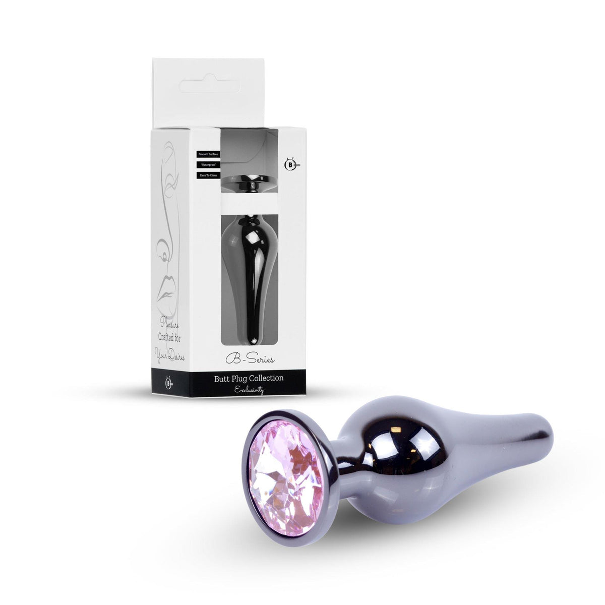 Plug-Jewellery Dark Silver BUTT PLUG- Rose