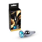 MyLove Toys Jewellery Dark Silver · anální kolík se světle modrým kamenem