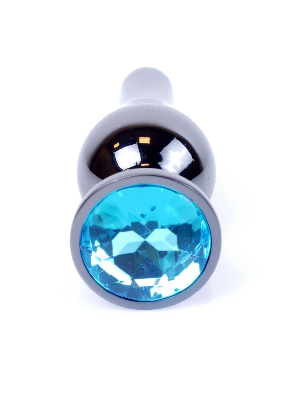 MyLove Toys Jewellery Dark Silver · anální kolík se světle modrým kamenem