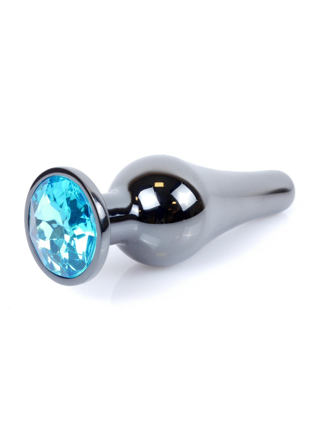 MyLove Toys Jewellery Dark Silver · anální kolík se světle modrým kamenem