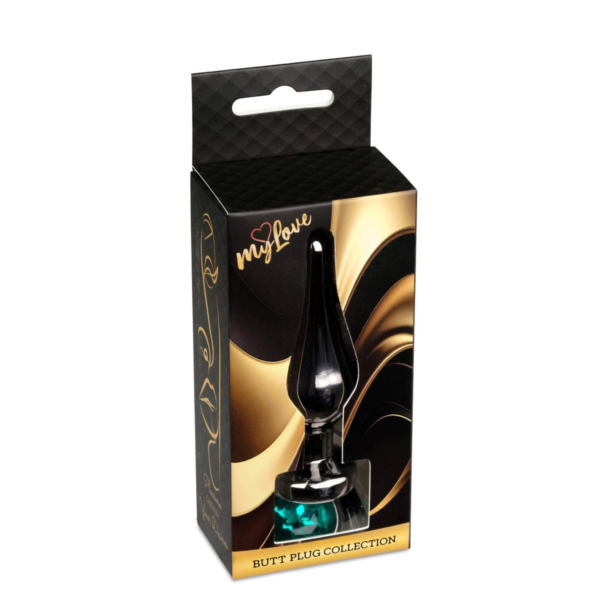 MyLove Toys - Jewellery Dark Silver BUTT PLUG- Green