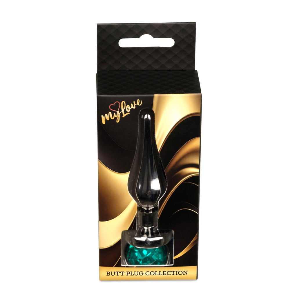 MyLove Toys - Jewellery Dark Silver BUTT PLUG- Green