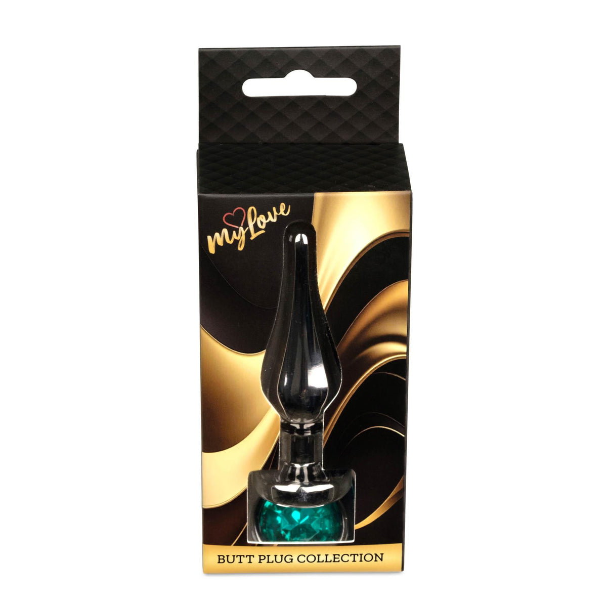 MyLove Toys - Jewellery Dark Silver BUTT PLUG- Green