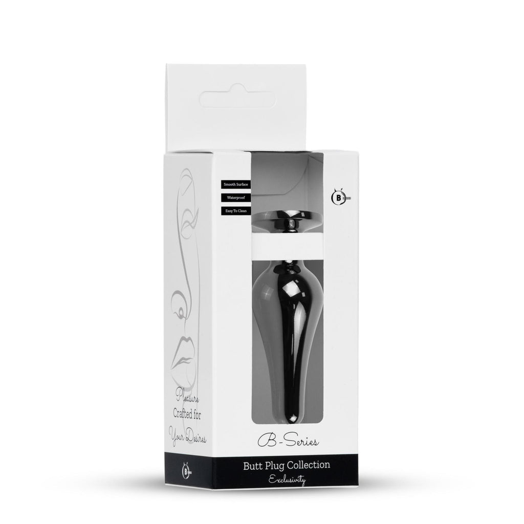 Plug-Jewellery Dark Silver BUTT PLUG- Green