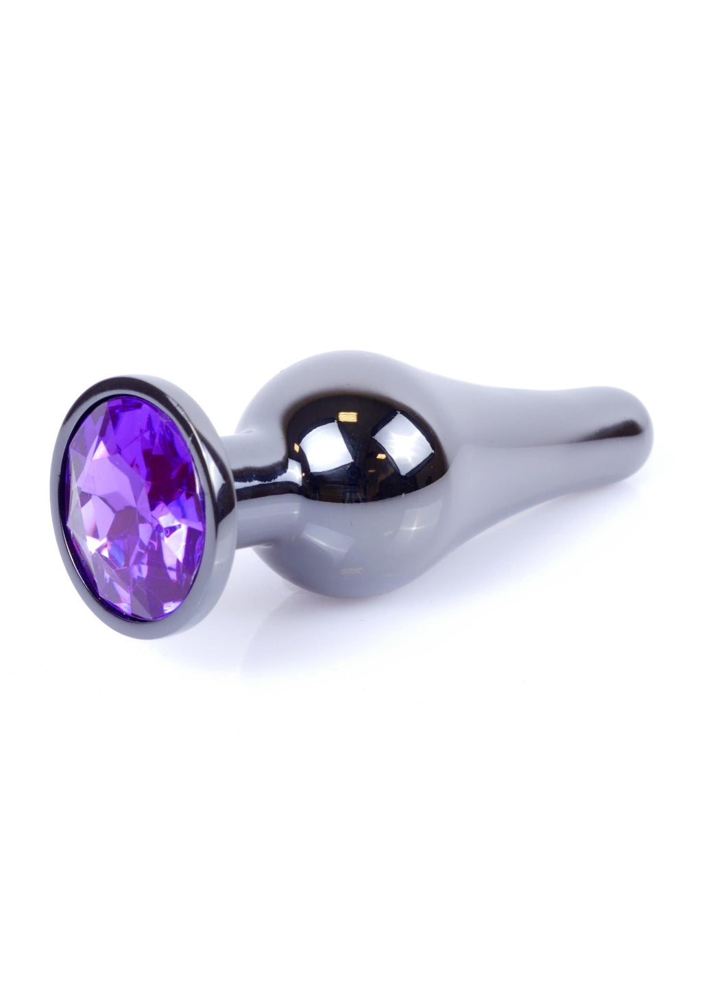 MyLove Toys Jewellery Butt Plug · anální kolík se šperkem, tmavě stříbrný s fialovým kamenem