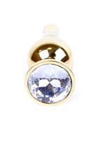MyLove Toys Jewellery Butt Plug · anální kolík se šperkem, zlatý s čirým kamenem