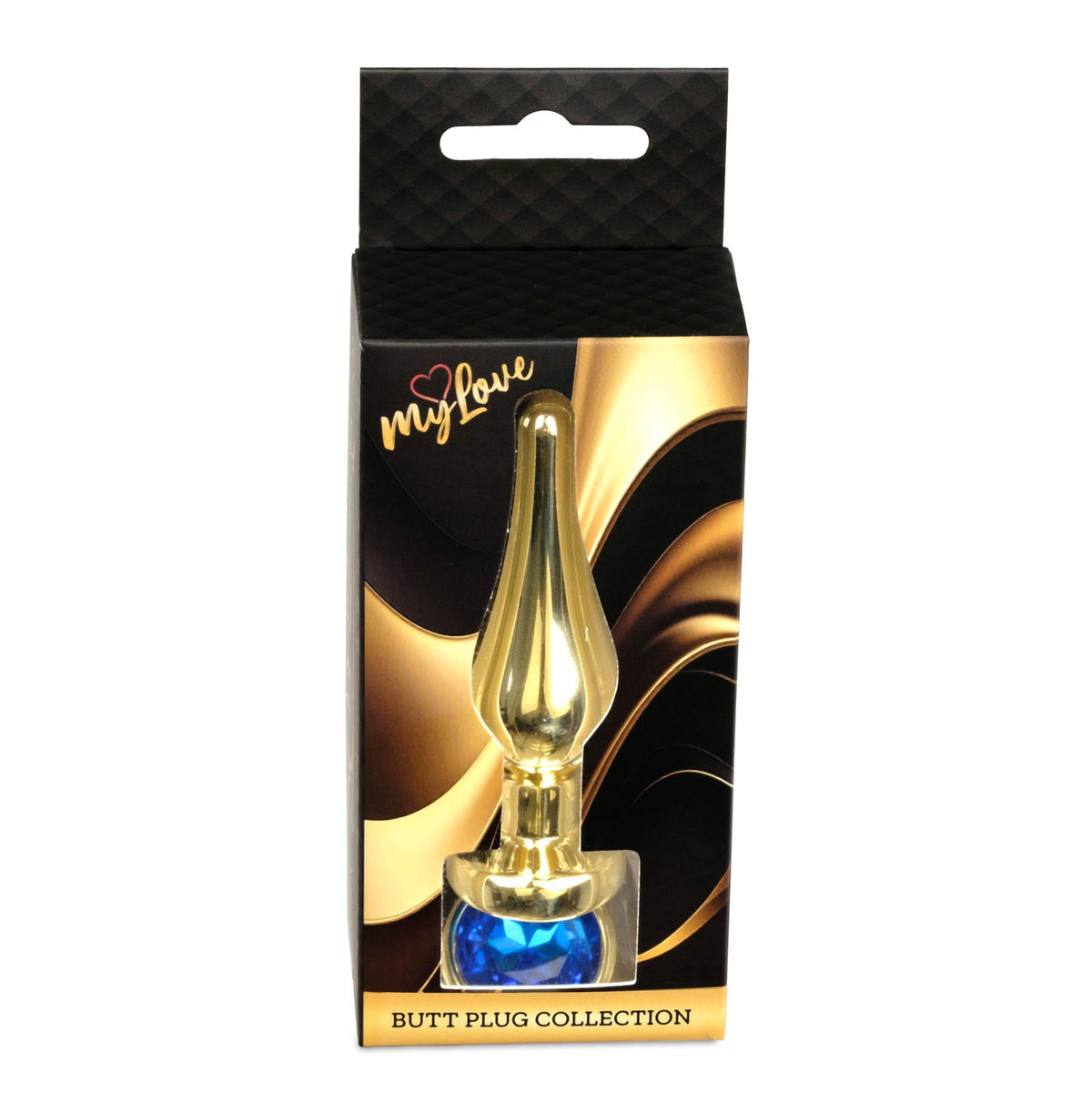 MyLove Toys - Jewellery Gold BUTT PLUG- Dark Blue