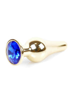 MyLove Toys - Jewellery Gold BUTT PLUG- Dark Blue