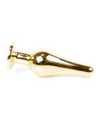 B-Series HeavyFun Jewellery Butt Plug · anální kolík se šperkem, zlatý se zeleným kamenem