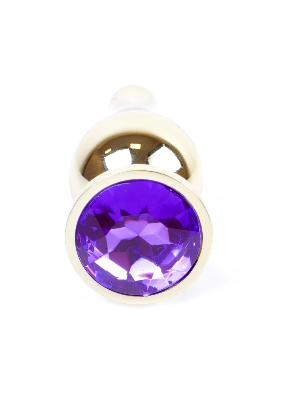 MyLove Toys Jewellery Butt Plug · anální kolík se šperkem, zlatý s fialovým kamenem