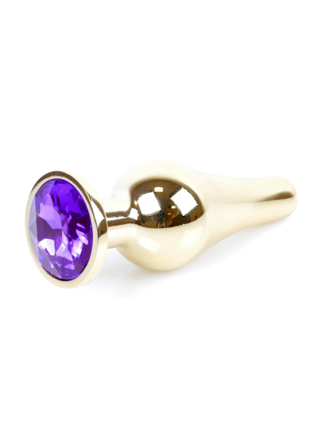 MyLove Toys Jewellery Butt Plug · anální kolík se šperkem, zlatý s fialovým kamenem