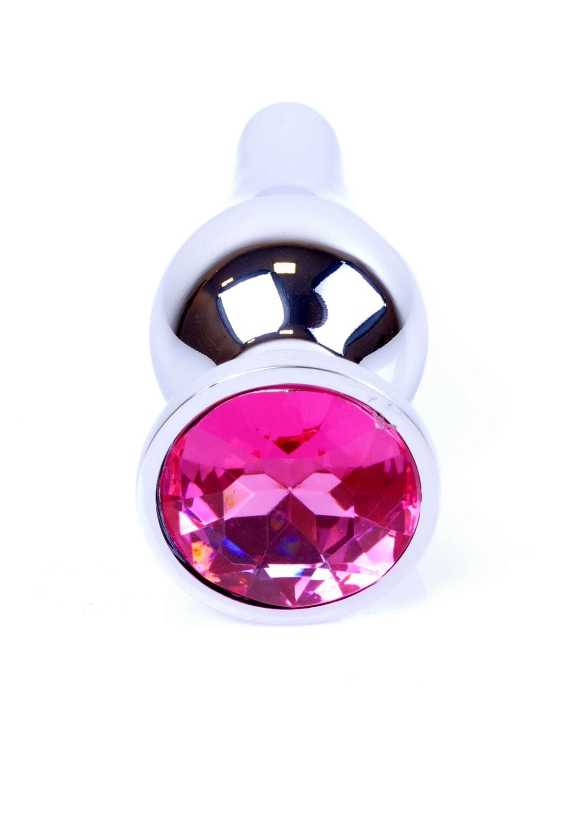 B-Series HeavyFun Jewellery Butt Plug · anální kolík se šperkem, stříbrný s růžovým kamenem