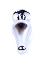 B-Series HeavyFun Jewellery Butt Plug · anální kolík se šperkem, stříbrný s růžovým kamenem