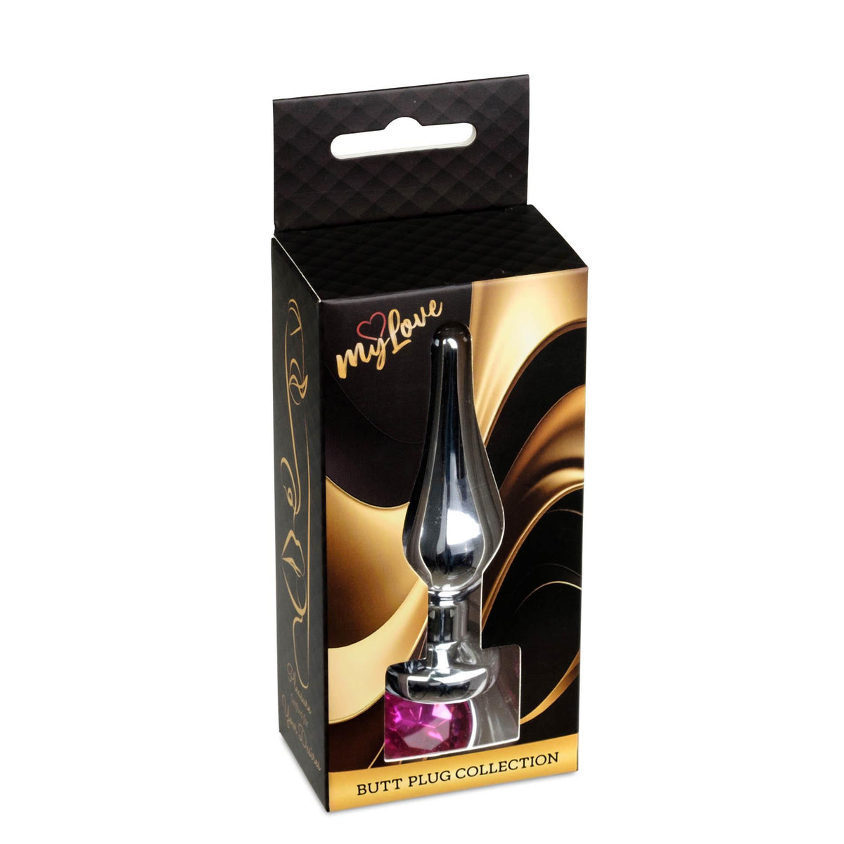 MyLove Toys Jewellery Butt Plug · anální kolík se šperkem, stříbrný s růžovým kamenem