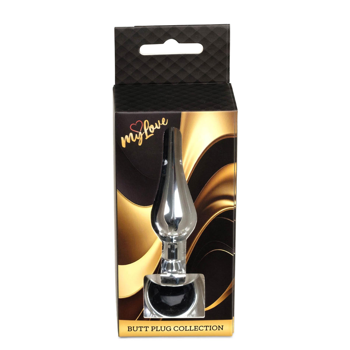 MyLove Toys - Jewellery Silver BUTT PLUG- Black