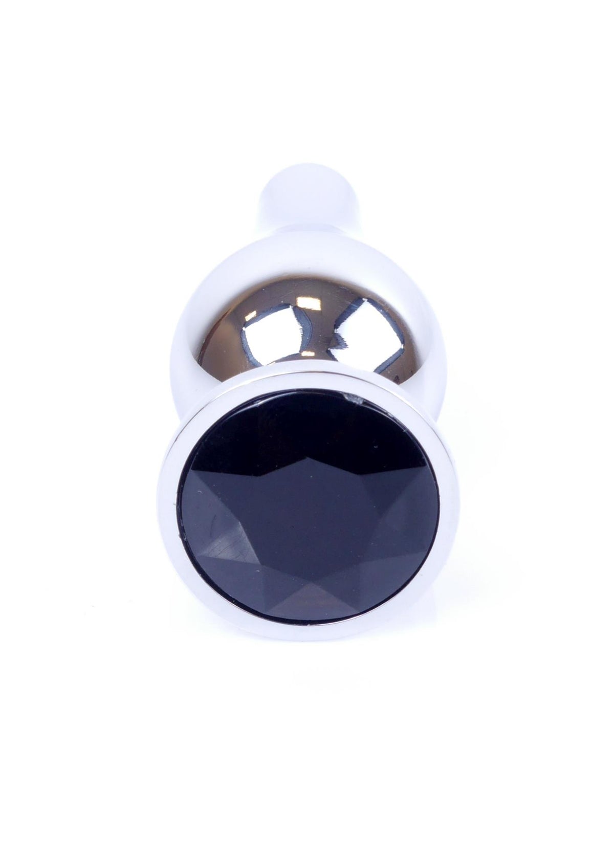 B-Series HeavyFun Jewellery Butt Plug · anální kolík se šperkem, stříbrný s černým kamenem