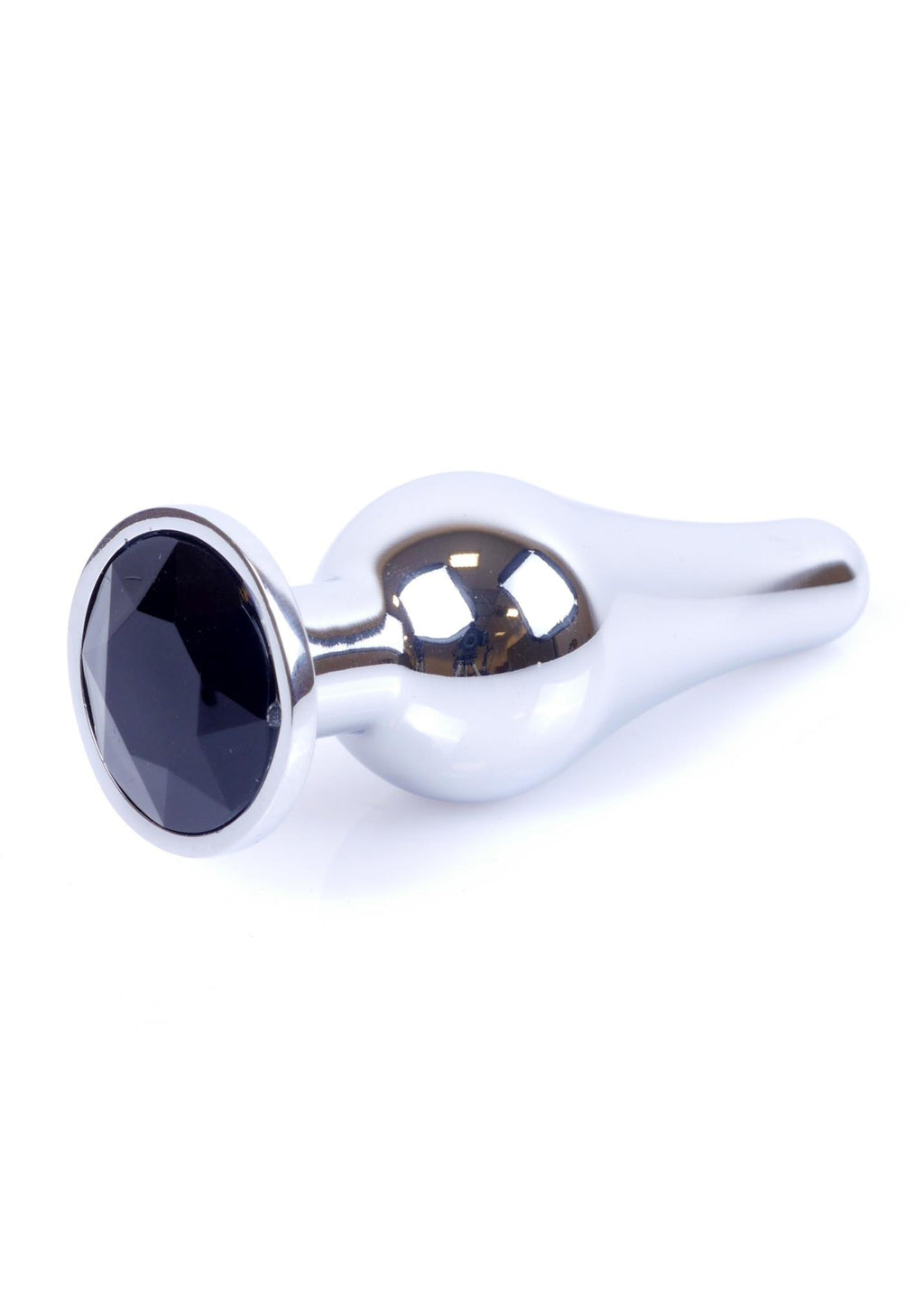 B-Series HeavyFun Jewellery Butt Plug · anální kolík se šperkem, stříbrný s černým kamenem
