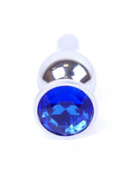 MyLove Toys Jewellery Butt Plug · anální kolík se šperkem, stříbrný s tmavě modrým kamenem