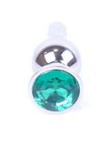 MyLove Toys Jewellery Butt Plug · anální kolík se šperkem, stříbrný s zeleným kamenem