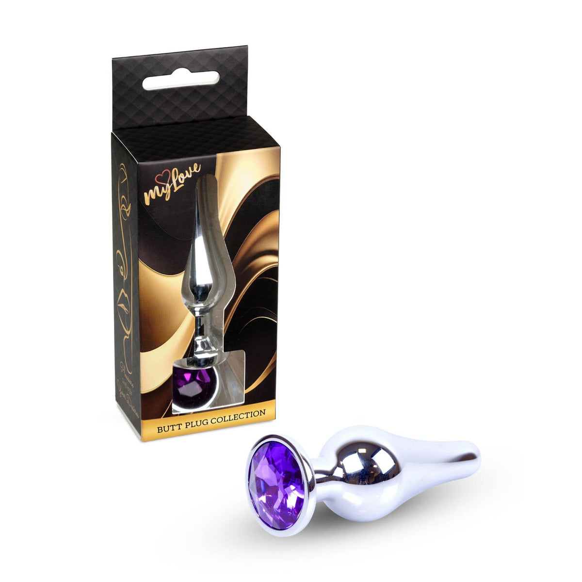MyLove Toys - Jewellery Silver BUTT PLUG- Purple