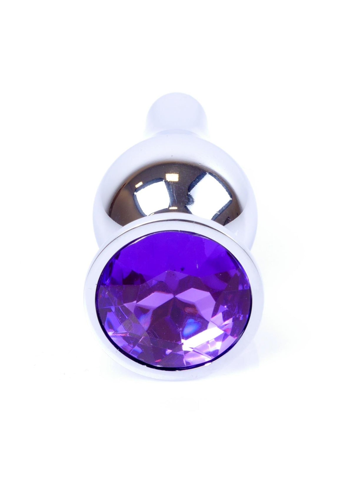 B-Series HeavyFun Jewellery Butt Plug · anální kolík se šperkem, stříbrný s fialovým kamenem