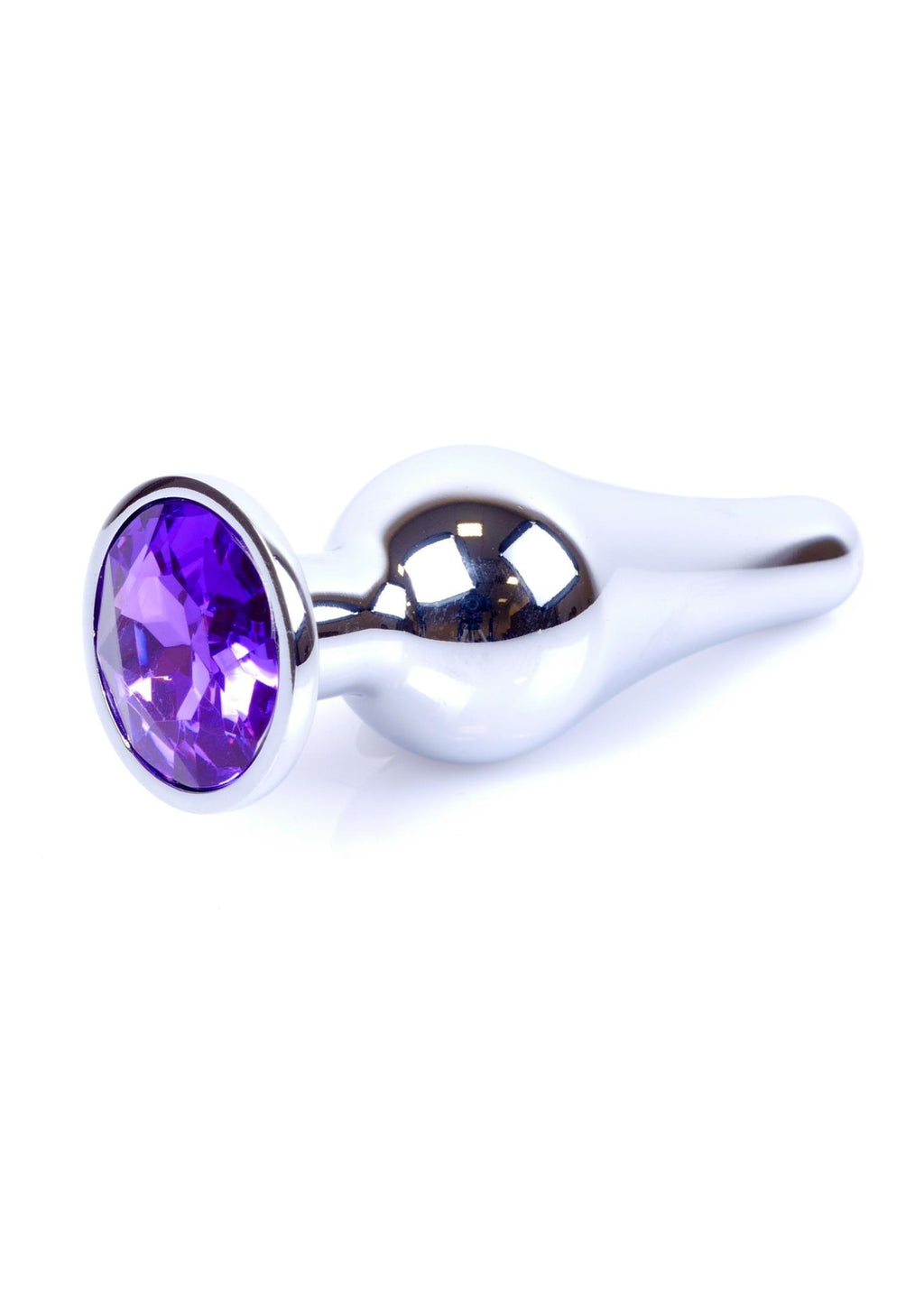 B-Series HeavyFun Jewellery Butt Plug · anální kolík se šperkem, stříbrný s fialovým kamenem