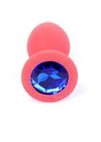 B-Series HeavyFun Plug Jewellery Small · anální kolík se šperkem · červený, modrý kámen