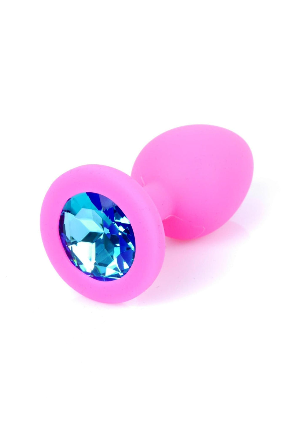 Jewellery Plug Small · silikonový anální kolík se světle modrým krystalem