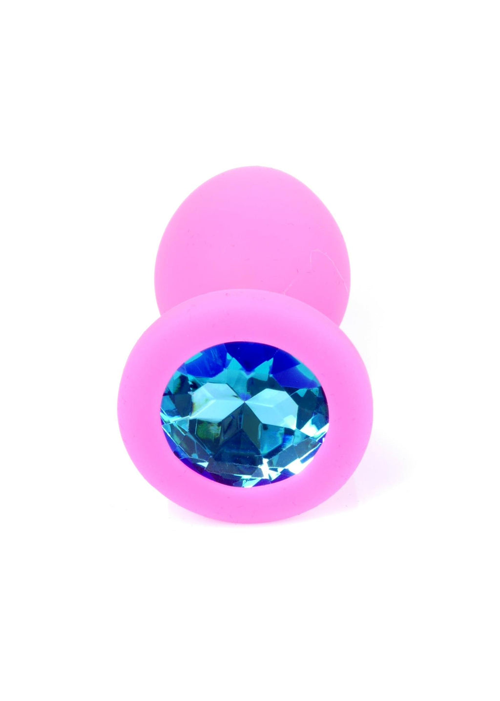 Jewellery Plug Small · silikonový anální kolík se světle modrým krystalem