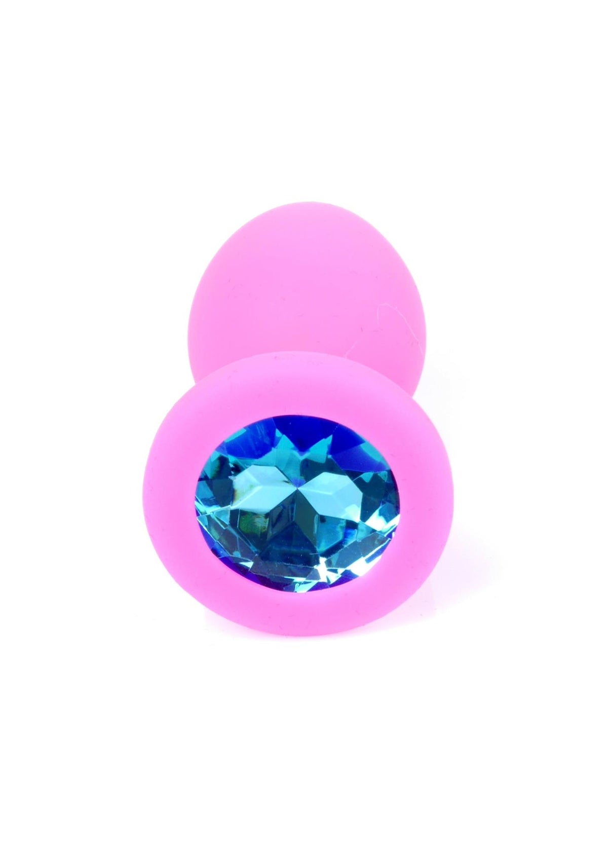 Jewellery Plug Small · silikonový anální kolík se světle modrým krystalem