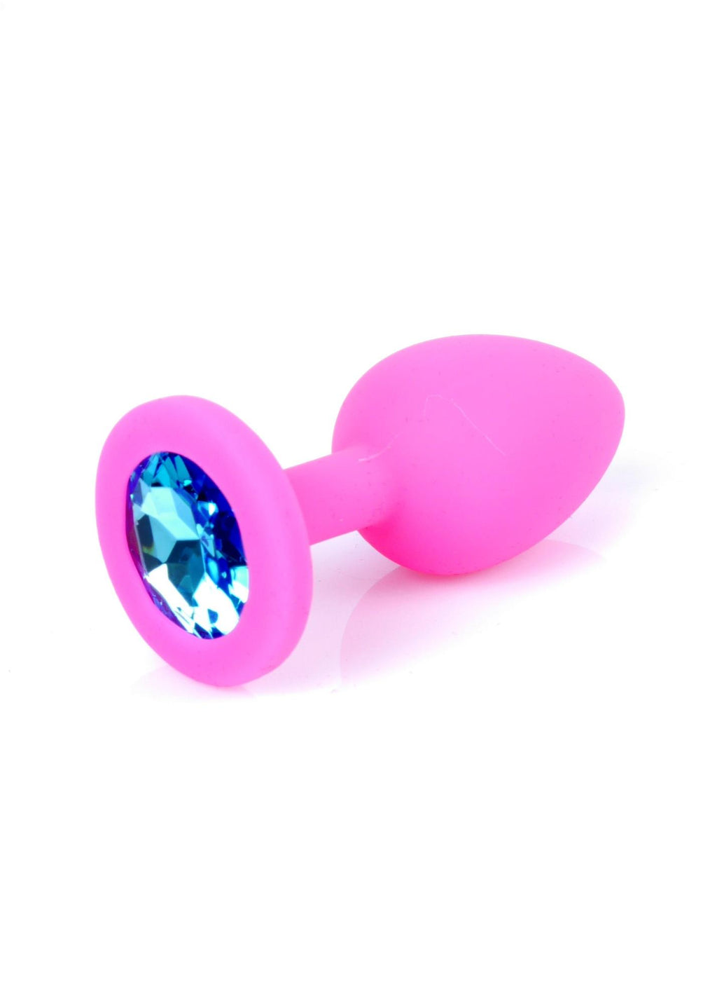 Jewellery Plug Small · silikonový anální kolík se světle modrým krystalem