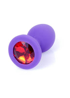 B-Series HeavyFun Plug Jewellery Small · anální kolík se šperkem · fialový, červený kámen