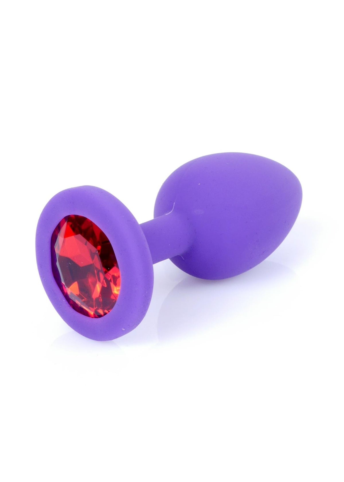 B-Series HeavyFun Plug Jewellery Small · anální kolík se šperkem · fialový, červený kámen