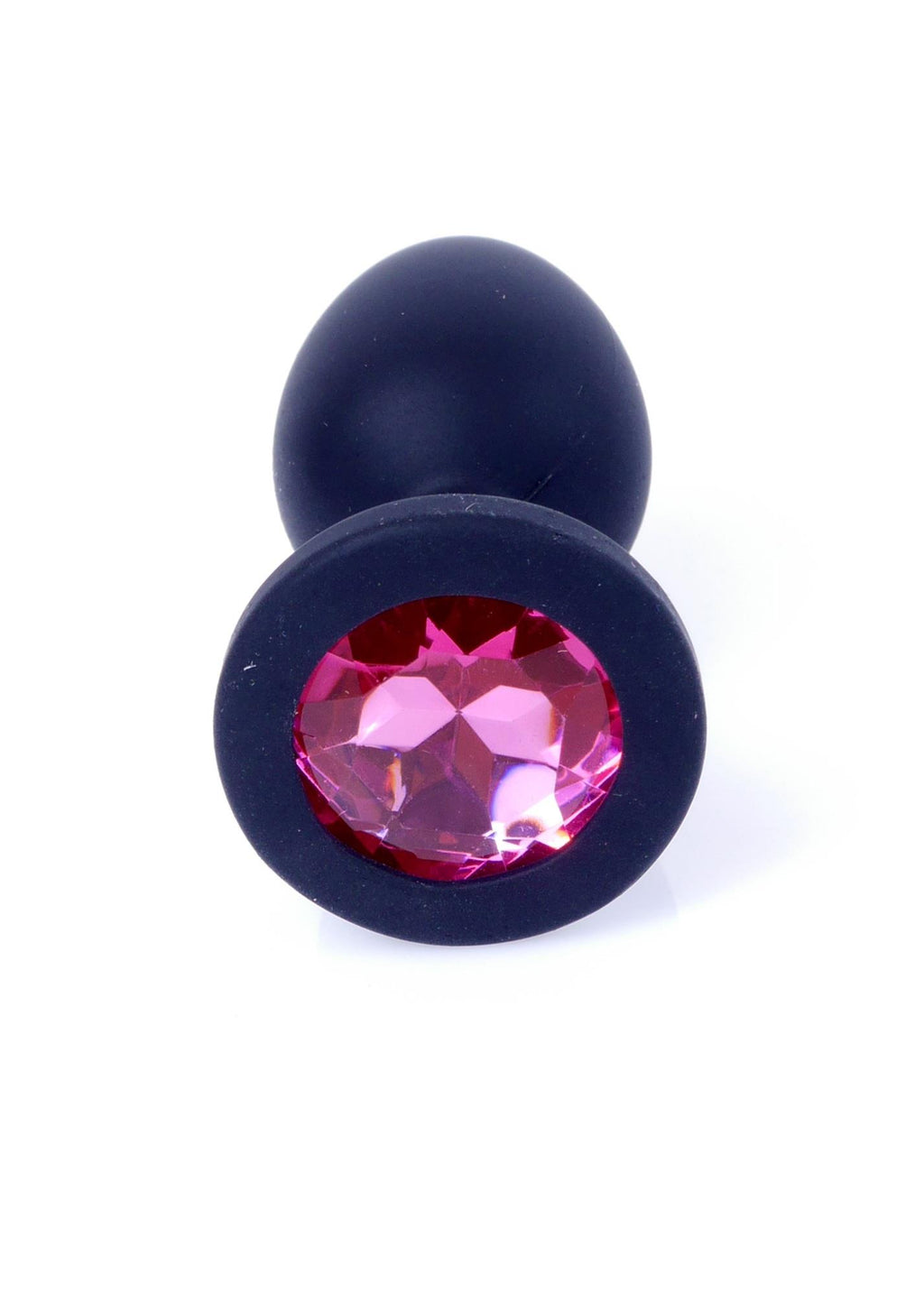 B-Series HeavyFun Plug Jewellery Small · anální kolík se šperkem · černý, růžový kámen
