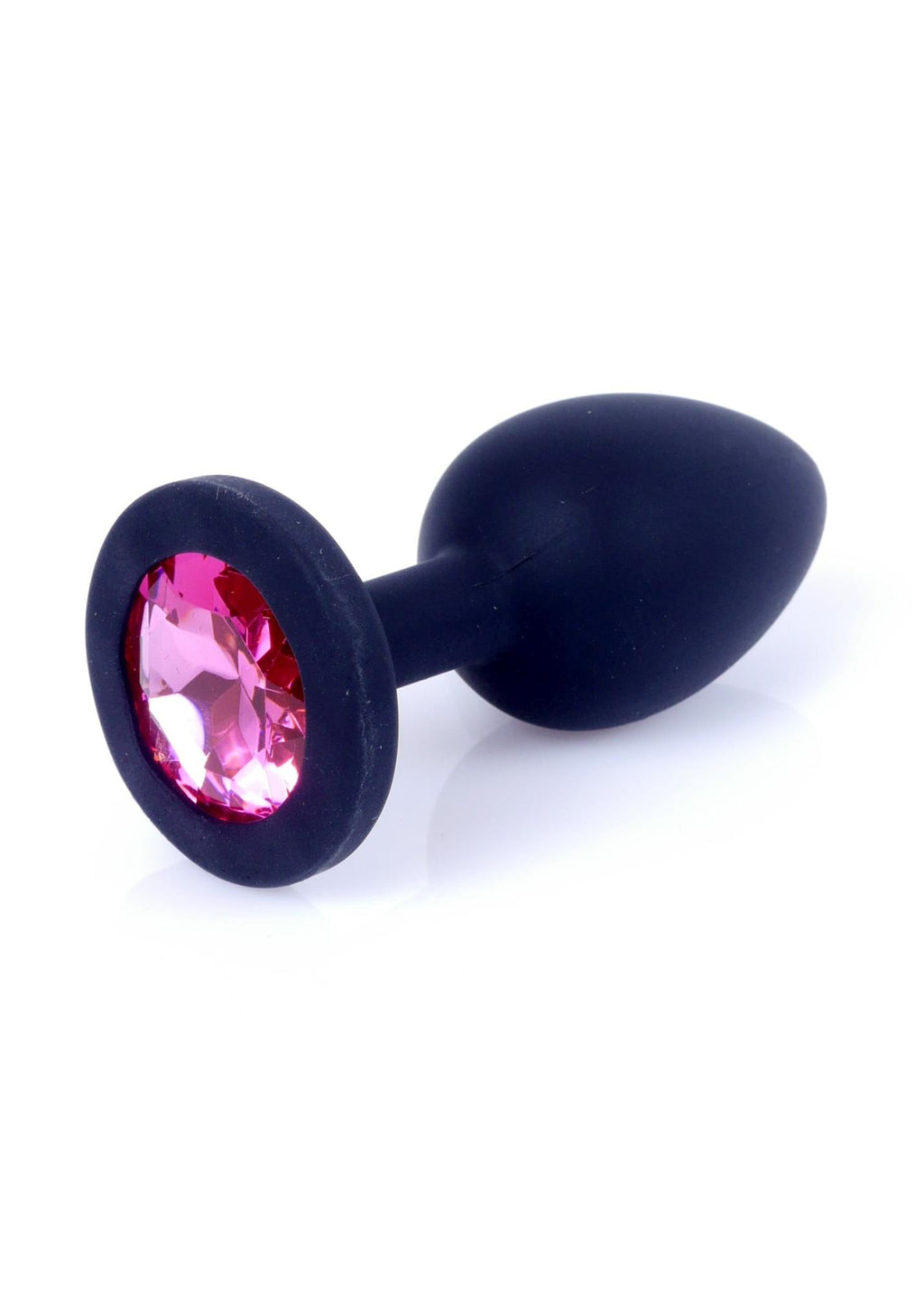 B-Series HeavyFun Plug Jewellery Small · anální kolík se šperkem · černý, růžový kámen