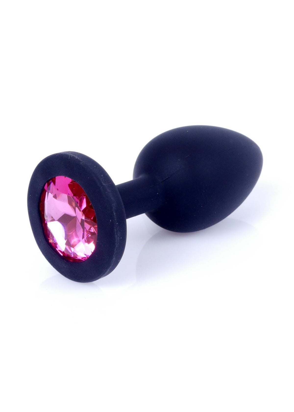 B-Series HeavyFun Plug Jewellery Small · anální kolík se šperkem · černý, růžový kámen