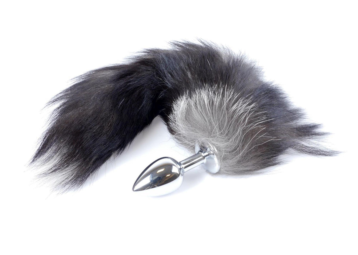 B-Series HeavyFun Fox Tail Plug · anální kolík s liščím ocasem, černý XXL
