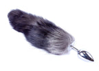 B-Series HeavyFun Fox Tail Plug · anální kolík s liščím ocasem, černý XXL