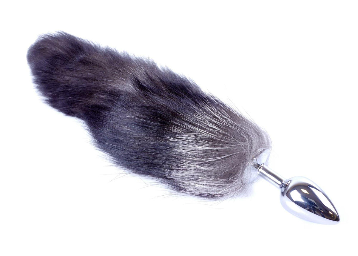 B-Series HeavyFun Fox Tail Plug · anální kolík s liščím ocasem, černý XXL