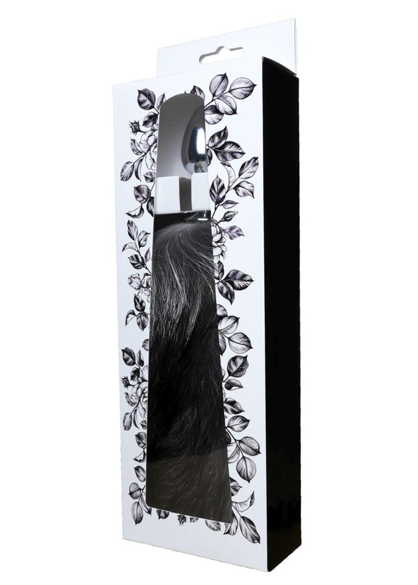 B-Series HeavyFun Fox Tail Plug · anální kolík s liščím ocasem, černý XXL