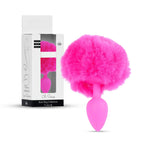 B-Series HeavyFun Bunny Tail · silikonový anální kolík s ocáskem · růžový
