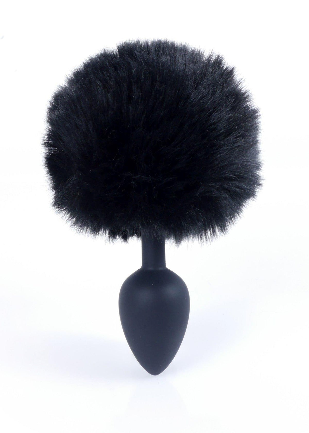 B-Series HeavyFun Bunny Tail · silikonový anální kolík s ocáskem · černý