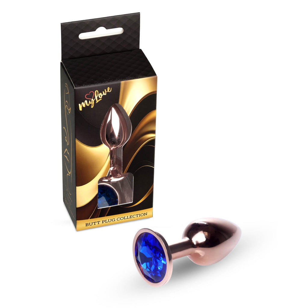 MyLove Toys Jewellery Red Gold · anální kolík s tmavě modrým kamenem