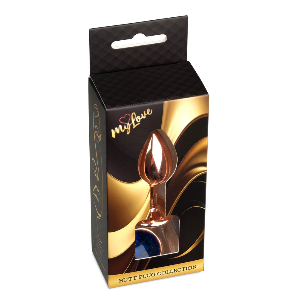 MyLove Toys Jewellery Red Gold · anální kolík s tmavě modrým kamenem