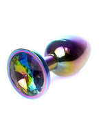 B Series HeavyFun Plug-Jewellery Multicolour Plug · anální kolík z oceli, čirý kámen