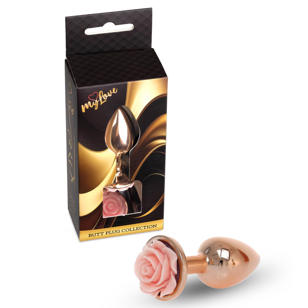 MyLove Toys Jewellery Red Gold Plug Rose · anální kolík s růžičkou
