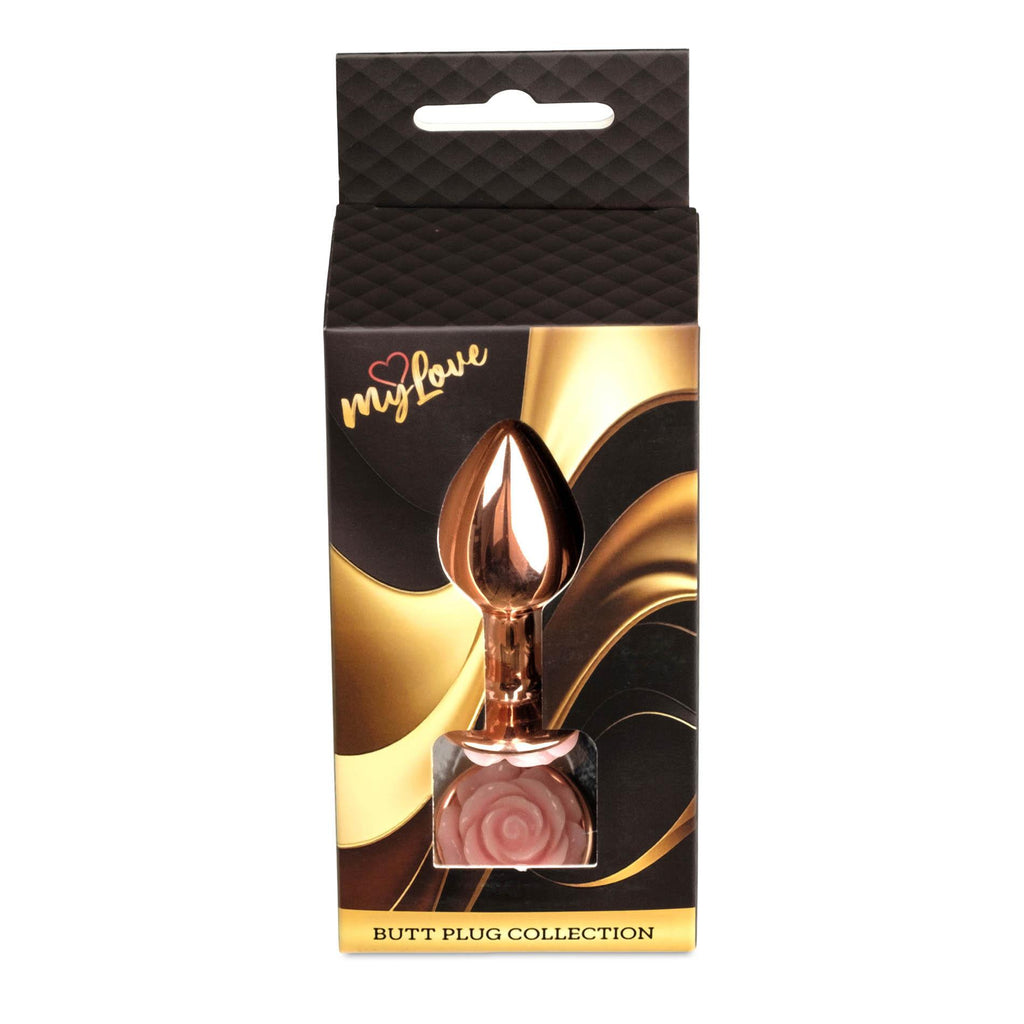 MyLove Toys Jewellery Red Gold Plug Rose · anální kolík s růžičkou