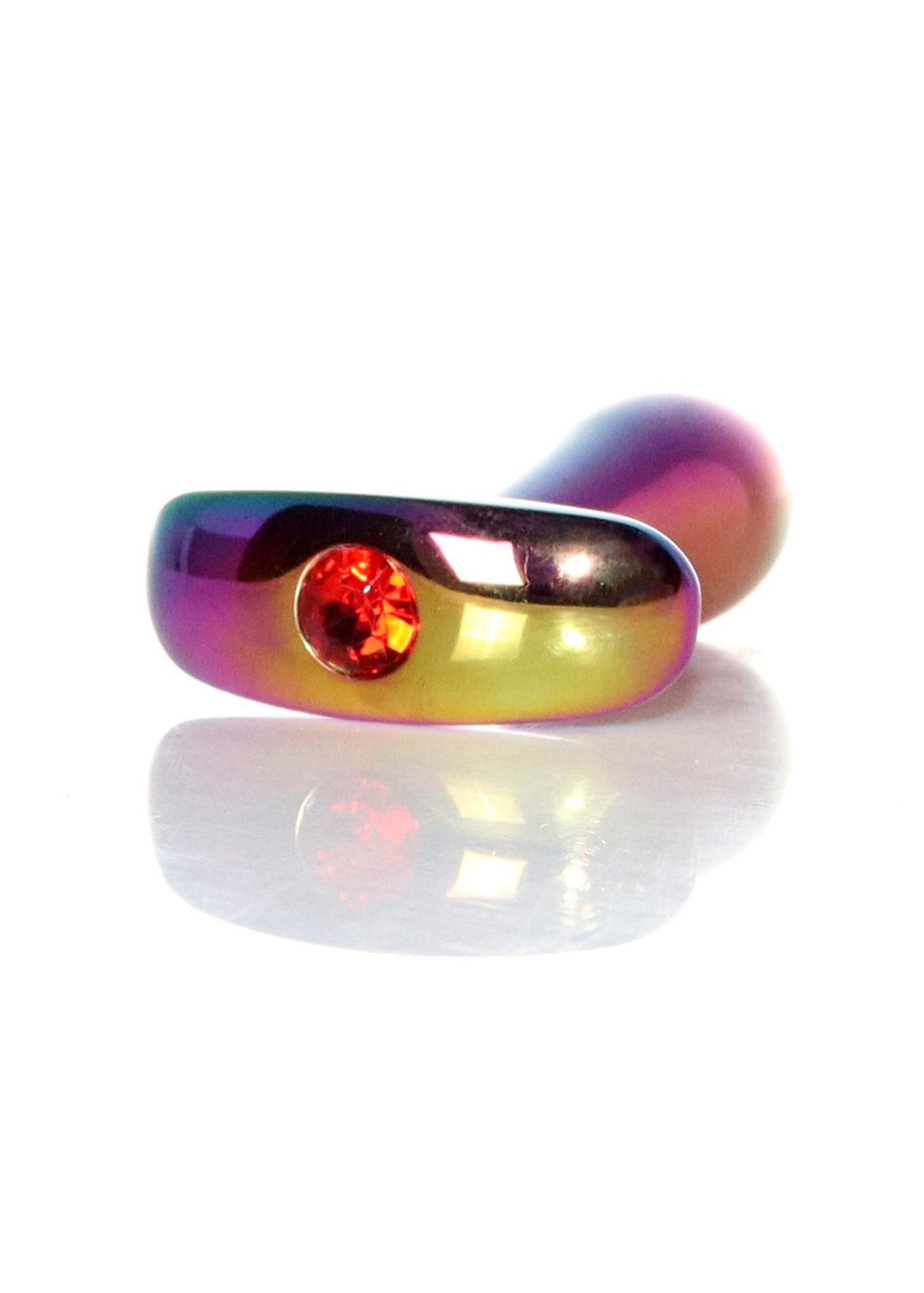 B-Series HeavyFun Plug-Jewellery Multicolour · anální kolík z nerezové oceli, červený krystal, vel. S