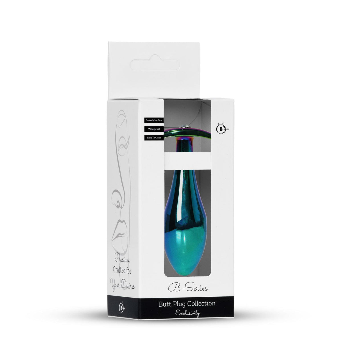 B-Series HeavyFun Plug-Jewellery Multicolour · anální kolík z nerezové oceli, čirý krystal, vel. L